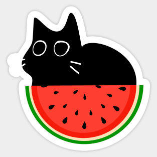 Watermelon Cat Sticker